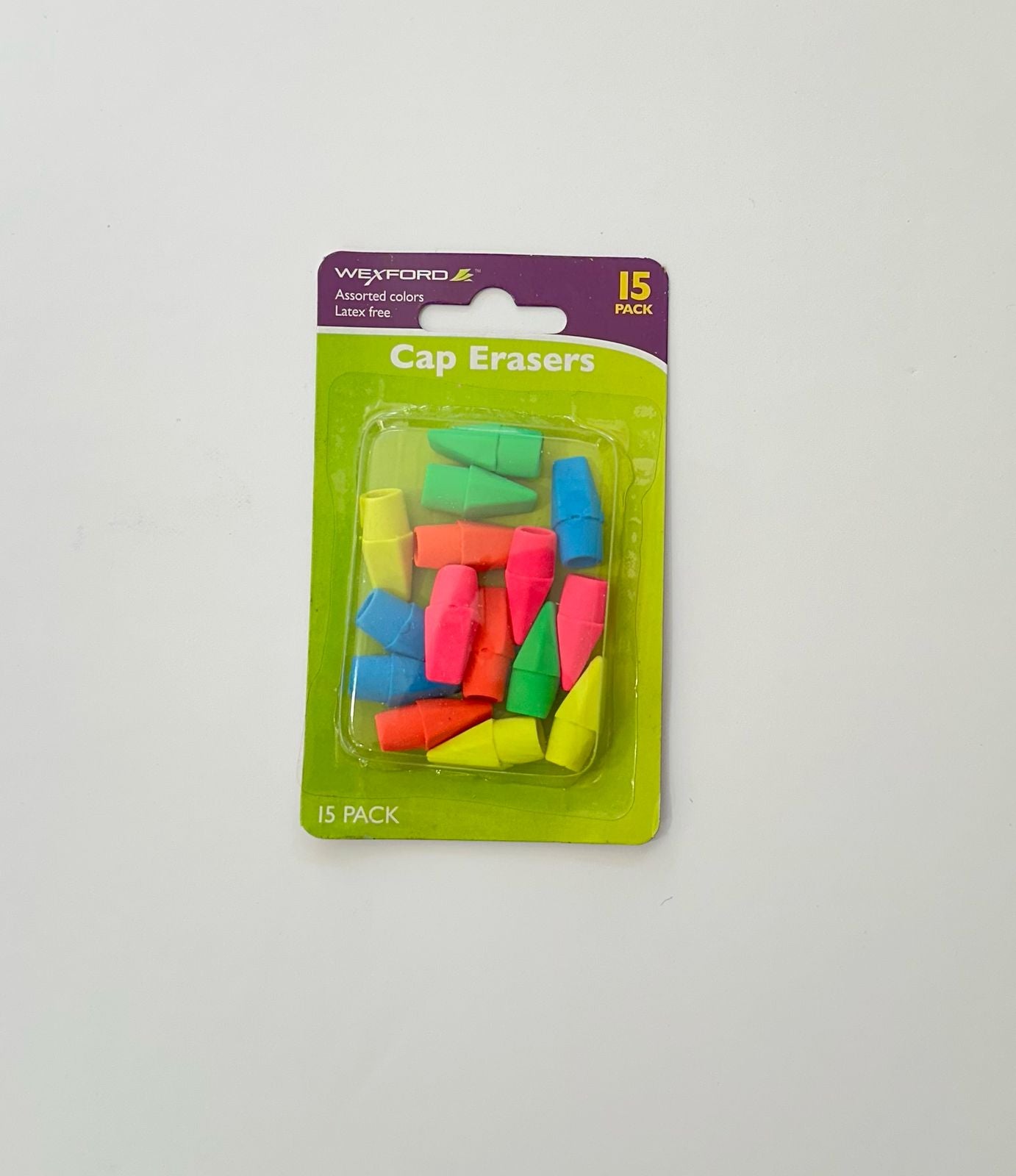 Erasers Cap Assorted Color Pack Of 15pcs