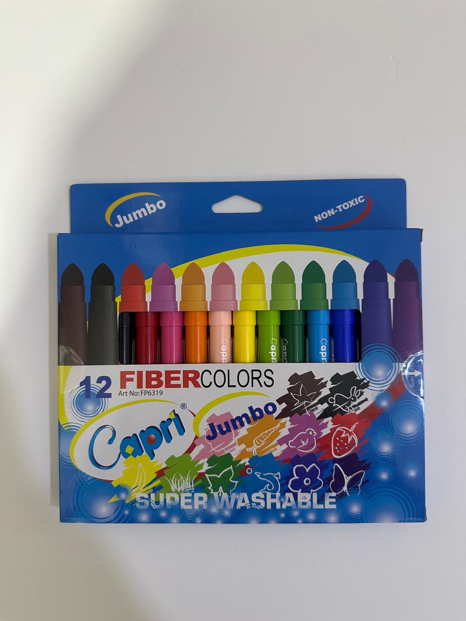 Capri Coloring Feutre - 12 Colors, Jumbo
