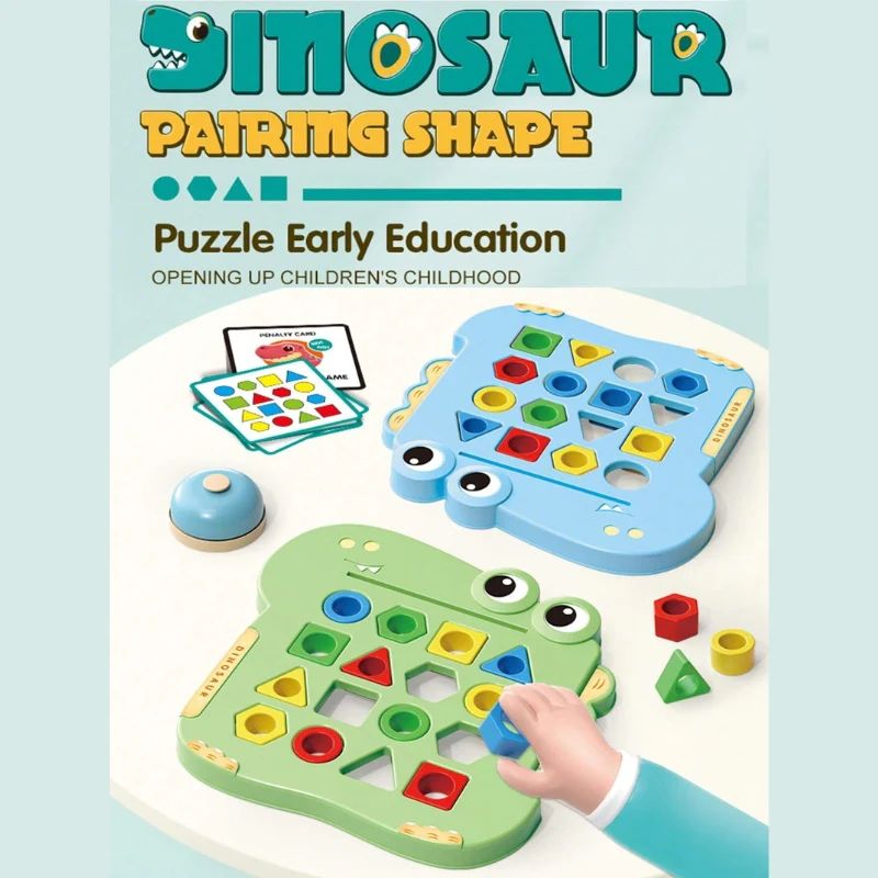 Dinosaur Puzzle Pairing Shape Educational Toy