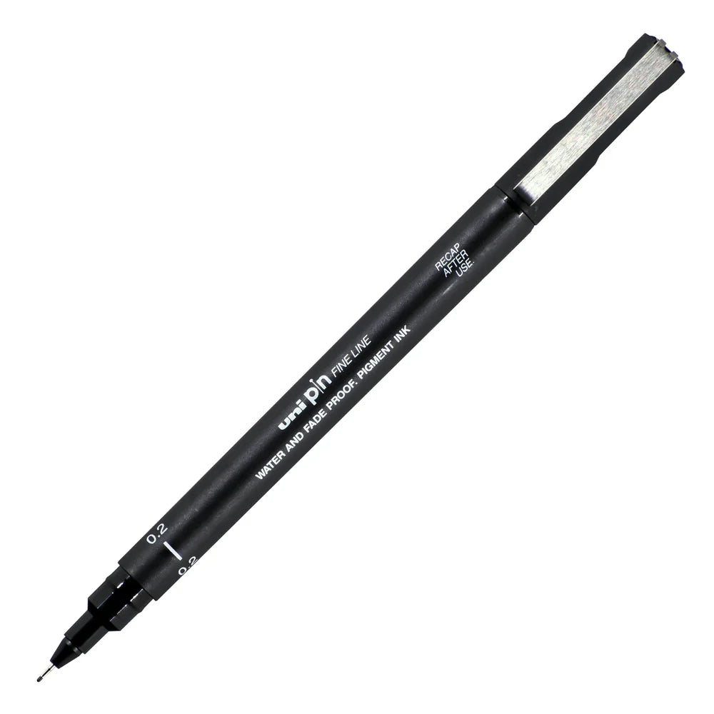 Uni Pin uni-ball Fineliner Pen - 0.2, Black