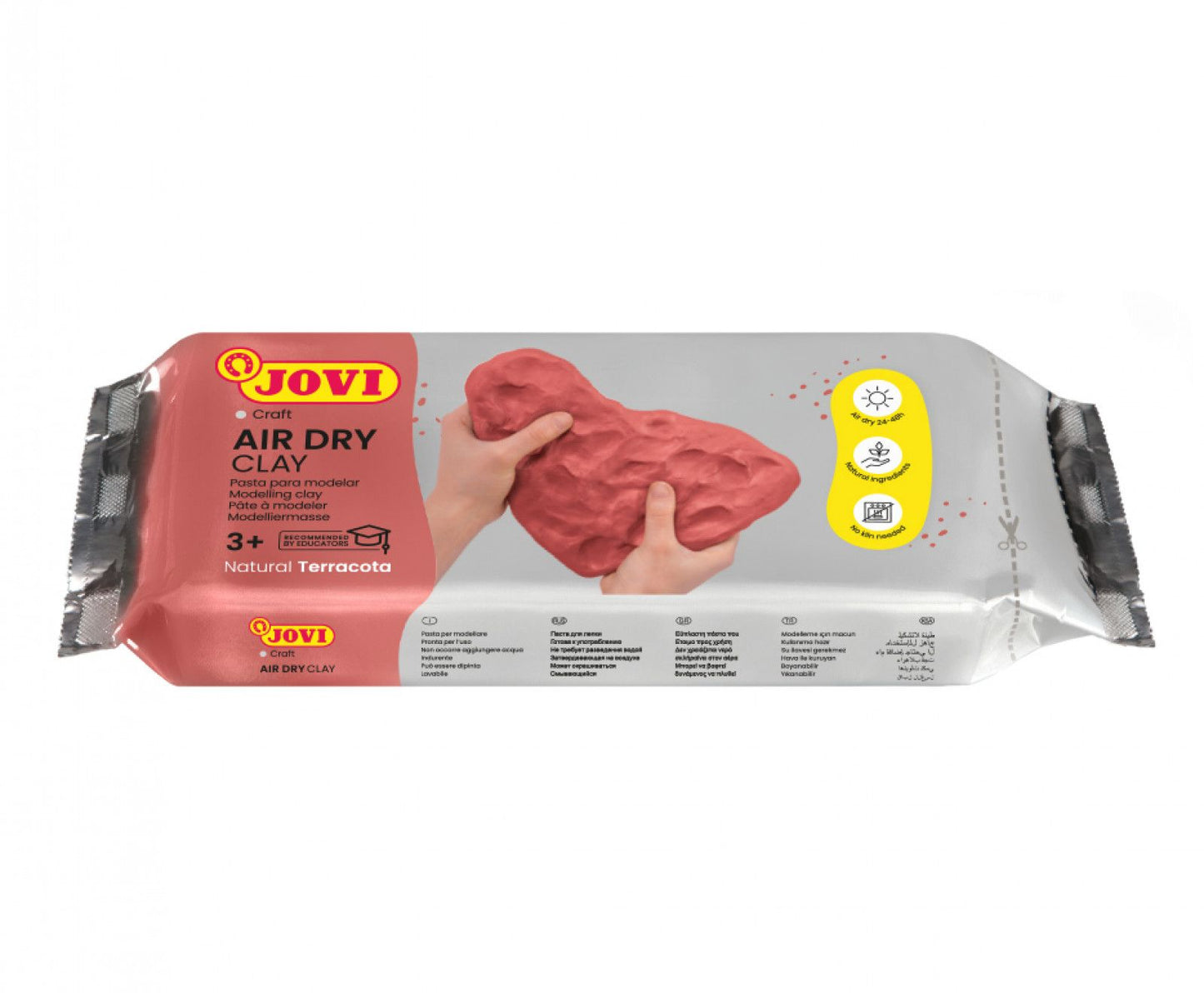 Jovi - Air Dry Modeling Clay, Brown, 500 g, Pottery Clay for Arts and Crafts Projects