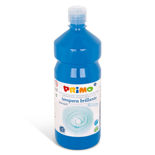 Primo 1000 ml Acrylic Paint Bottle - Cyan blue