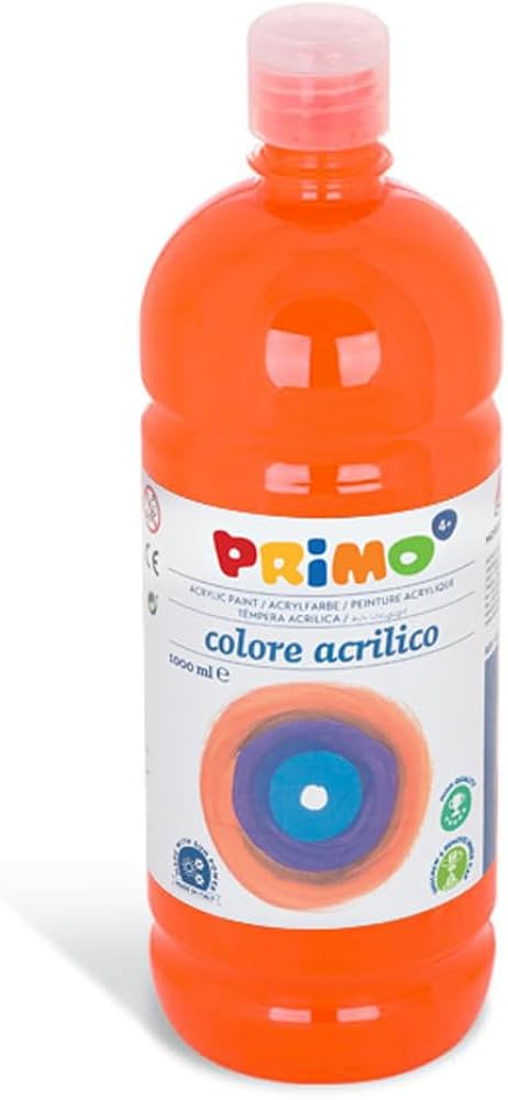 Primo 1000 ml Acrylic Paint Bottle - Orange