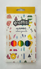 Graffiti Coloring Pencils -  12 Colors, Jumbo