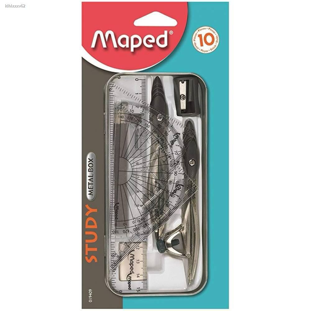 Maped Study Geometry 10 Piece Set in Tin Box