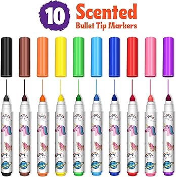 Scented Coloring Feutre - 10 Colors, Fruit Smell
