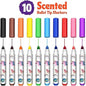 Scented Coloring Feutre - 10 Colors, Fruit Smell