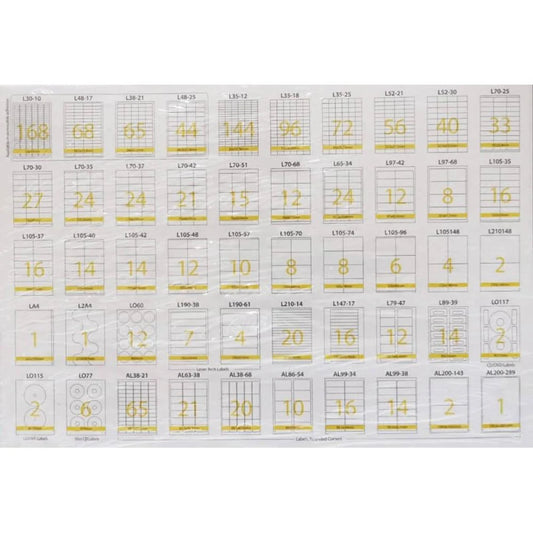 Riklabel Permanent Self Adhesive Labels A4