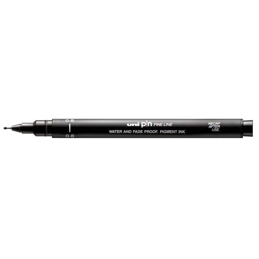Uni Pin uni-ball Fineliner Pen - 0.8, Black