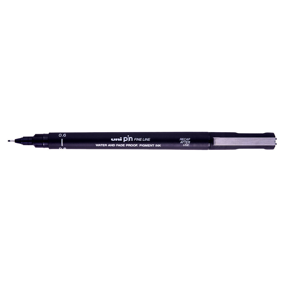 Uni Pin uni-ball Fineliner Pen - 0.6, Black