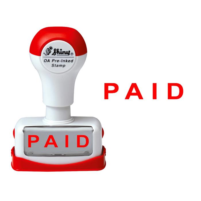 Shiny Paid Stamps - Red