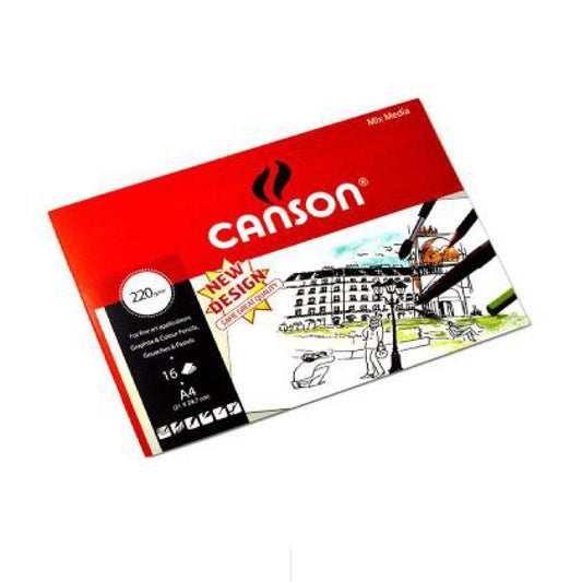 Canson Drawing Pad - A4, 220g, 16 Sheets