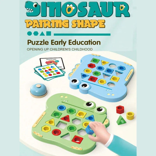 Dinosaur Puzzle Pairing Shape Educational Toy