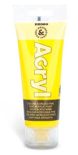 Primo Fine Acrylic Paint 75ml- Primary yellow - 201
